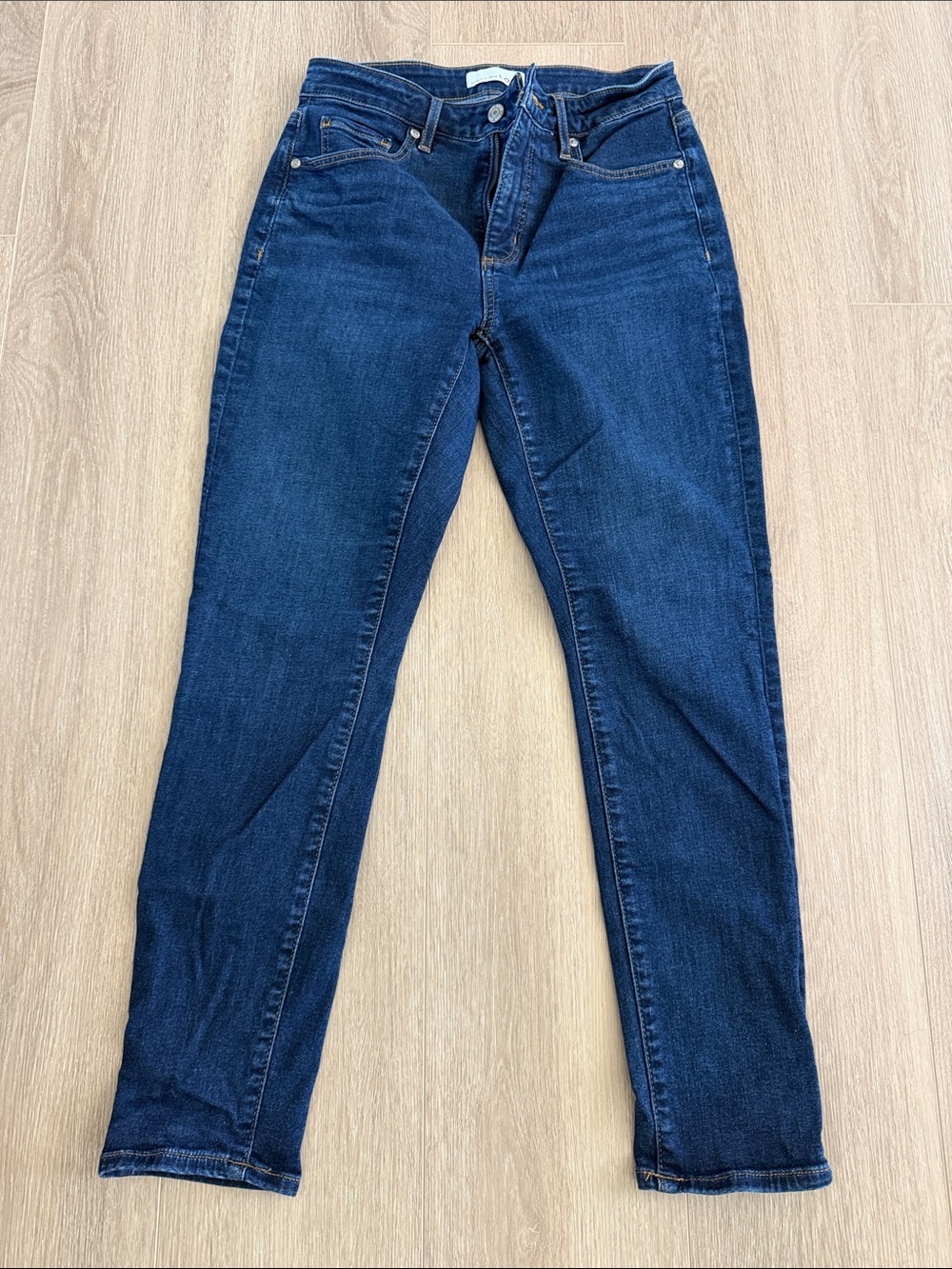 LOFT Dark Blue Skinny Jeans - Stretch Denim